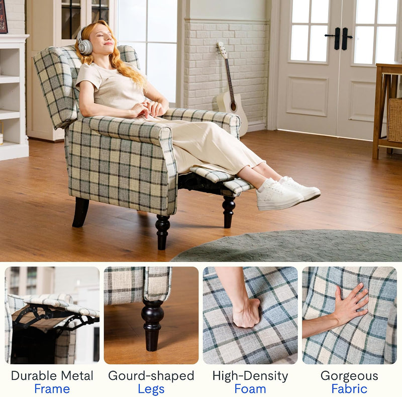 Recliner Chair Armchair Adjustable Single Sofa for Relaxing