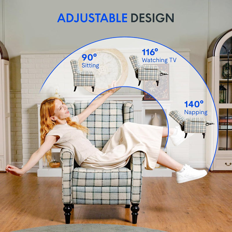 Recliner Chair Armchair Adjustable Single Sofa for Relaxing