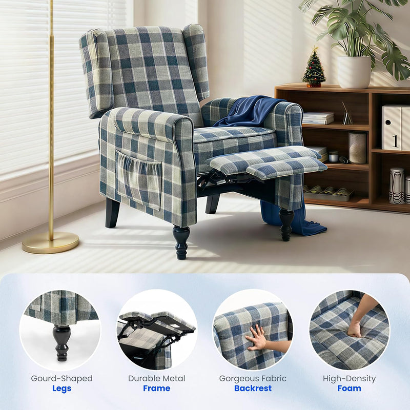 Recliner Chair Armchair Adjustable Single Sofa for Relaxing