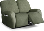 Recliner Chair Covers Stretch Couch Slipcovers Furniture (6 Piece)