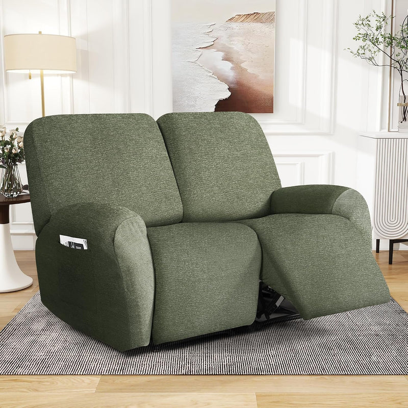 Recliner Chair Covers Stretch Couch Slipcovers Furniture (6 Piece)