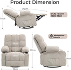 Recliner Chair Reclining Armchair Padded Seat Single Sofa