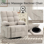 Recliner Chair Reclining Armchair Padded Seat Single Sofa
