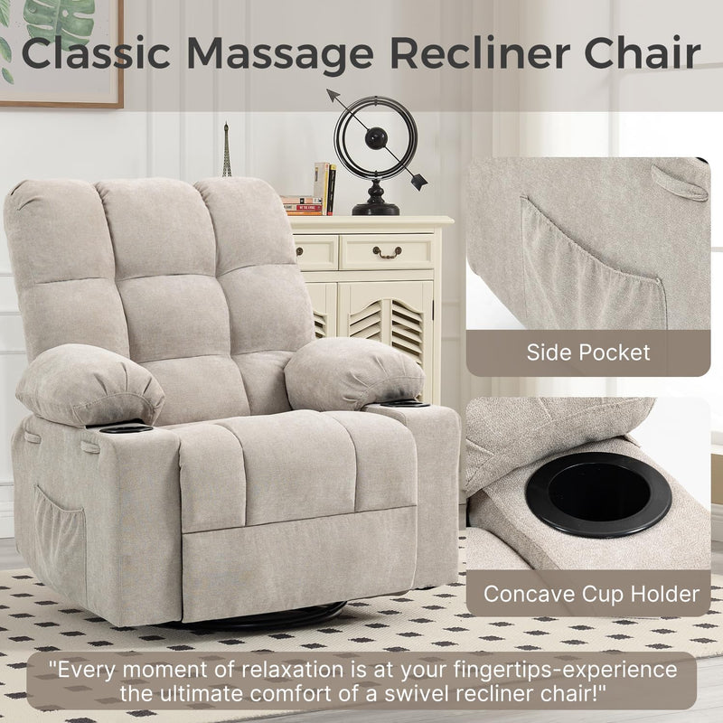 Recliner Chair Reclining Armchair Padded Seat Single Sofa