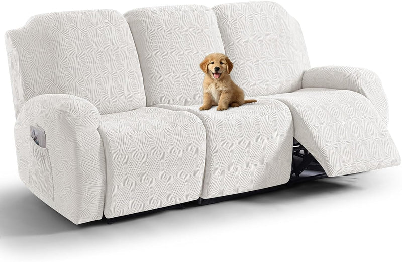 Recliner Couch Coversr 8-Pieces Slipcover Porcelain