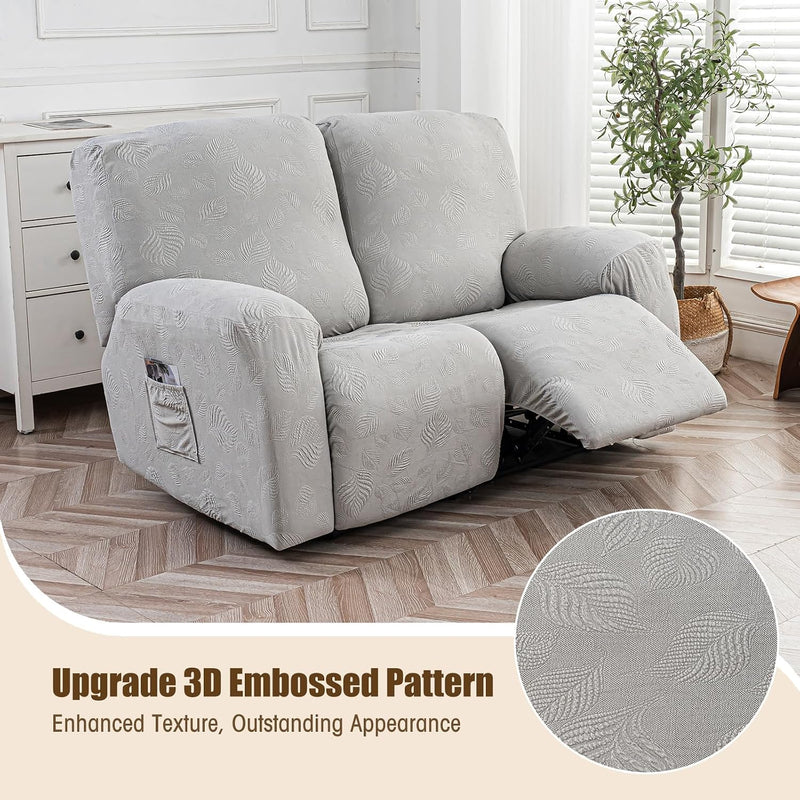 Recliner Loveseat Cover 4 Pieces Waterproof Stretch Sofa