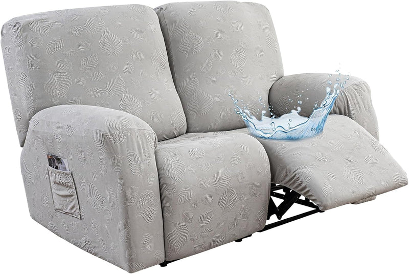 Recliner Loveseat Cover 4 Pieces Waterproof Stretch Sofa