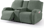Recliner Loveseat Cover with Middle Console Stretch Reclining