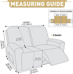 Recliner Loveseat Covers 4 Pieces Geometrical Jacquard