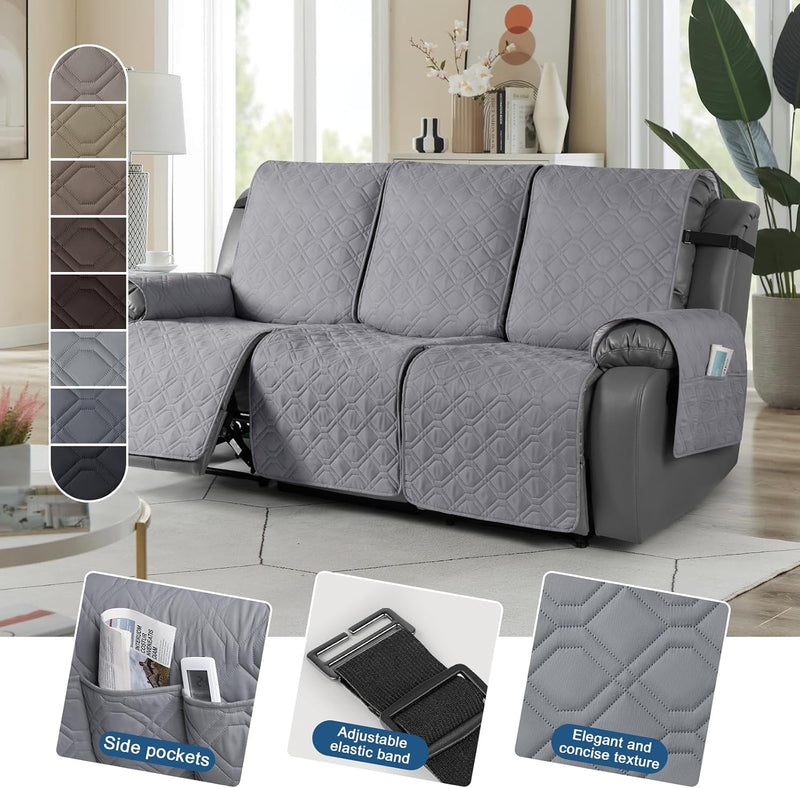 Recliner Slipcovers 3 Seater Covers Waterproof Sofa Protector