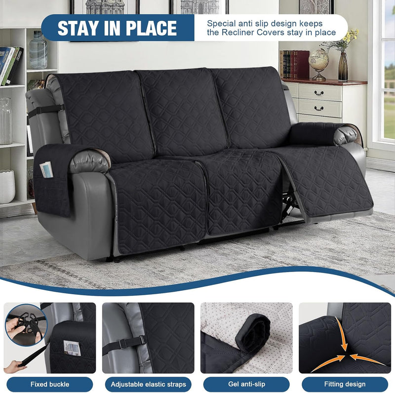 Recliner Slipcovers 3 Seater Covers Waterproof Sofa Protector