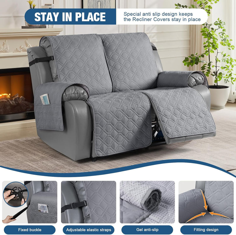 Recliner Slipcovers 3 Seater Covers Waterproof Sofa Protector