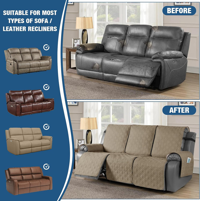 Recliner Slipcovers 3 Seater Covers Waterproof Sofa Protector
