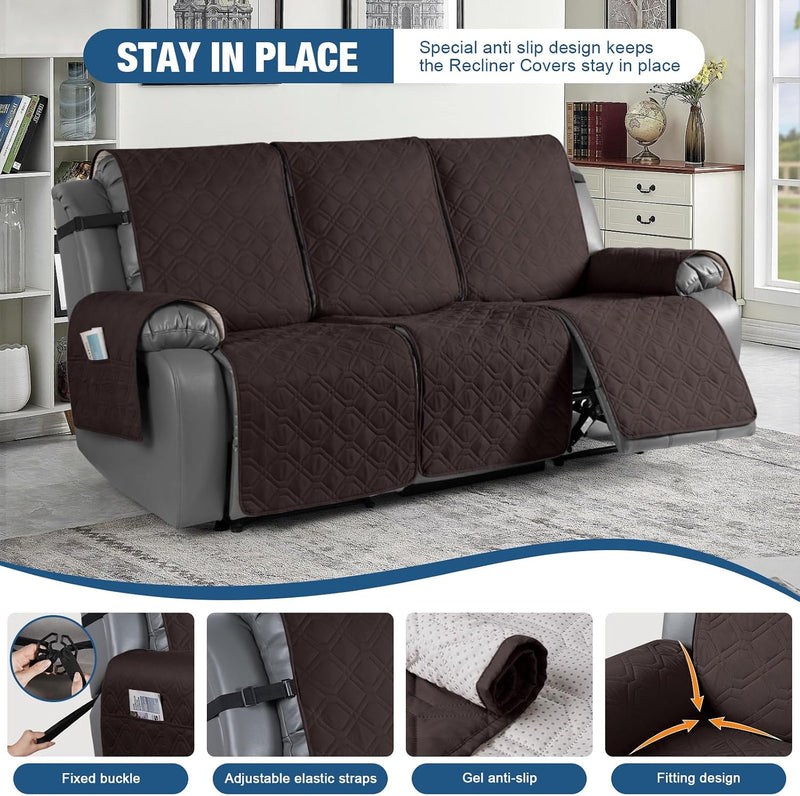 Recliner Slipcovers 3 Seater Covers Waterproof Sofa Protector