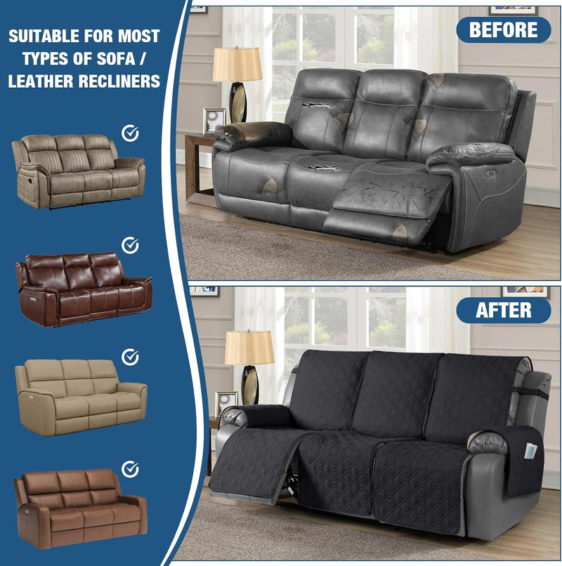 Recliner Slipcovers 3 Seater Covers Waterproof Sofa Protector
