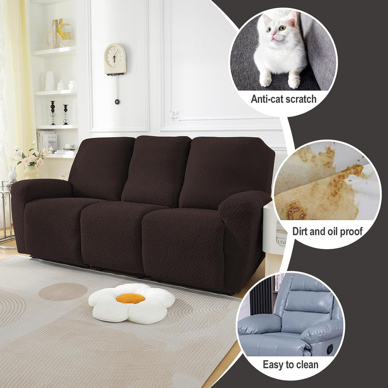 Recliner Sofa Covers 3 Seater Stretch Couch Cover