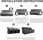 Recliner Sofa Covers 3 Seater Stretch Couch Cover