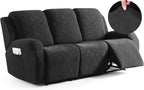 Recliner Sofa Covers 8-Pieces Couch Cover Stretch Embossed