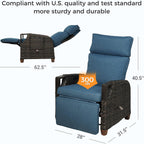 Recliner Sunlounger Wicker Adjustable Position Backrest Armchair
