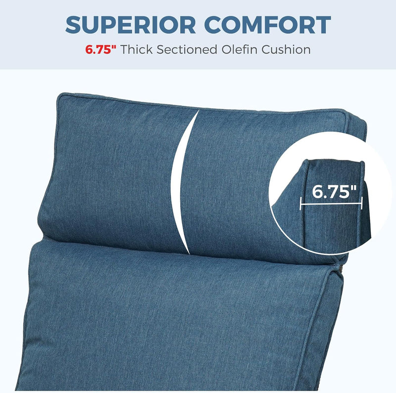 Recliner Sunlounger Wicker Adjustable Position Backrest Armchair