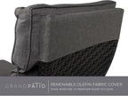 Recliner Sunlounger Wicker Adjustable Position Backrest Armchair
