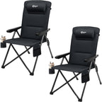 Reclining Camping Chairs for Adults (Set of 2)