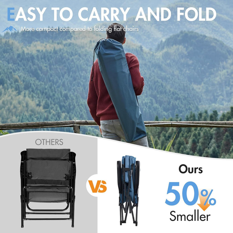 Reclining Camping Chairs for Adults (Set of 2)