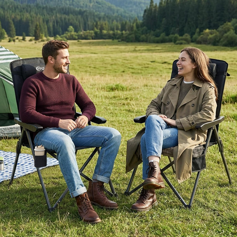 Reclining Camping Chairs for Adults (Set of 2)