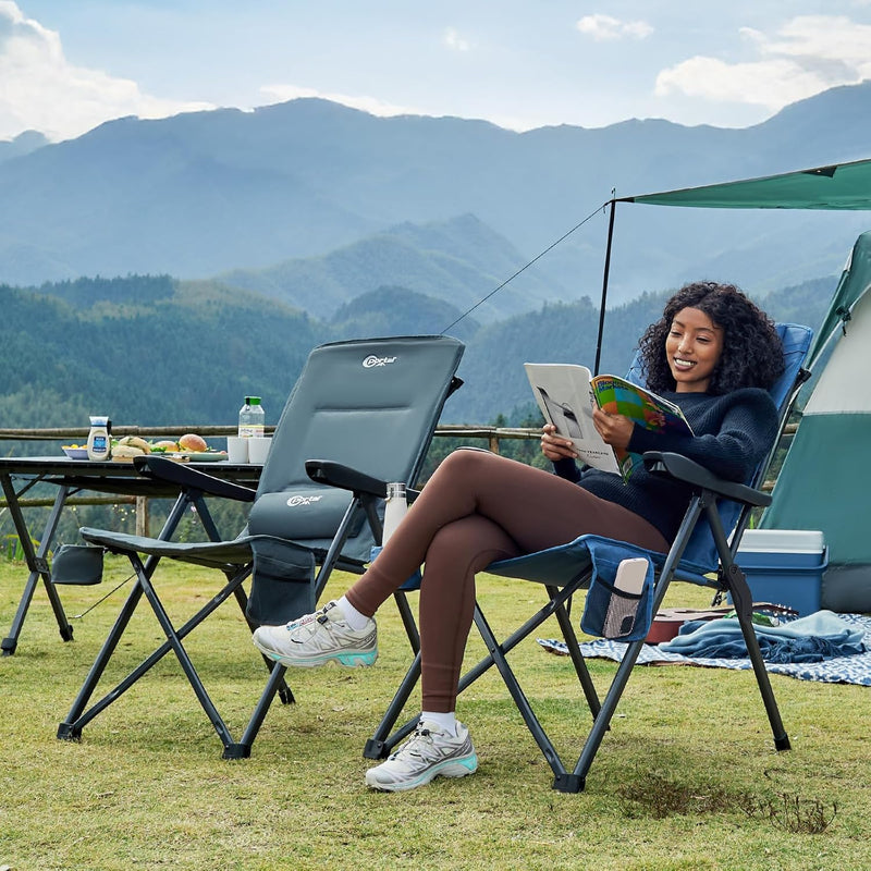 Reclining Camping Chairs for Adults (Set of 2)