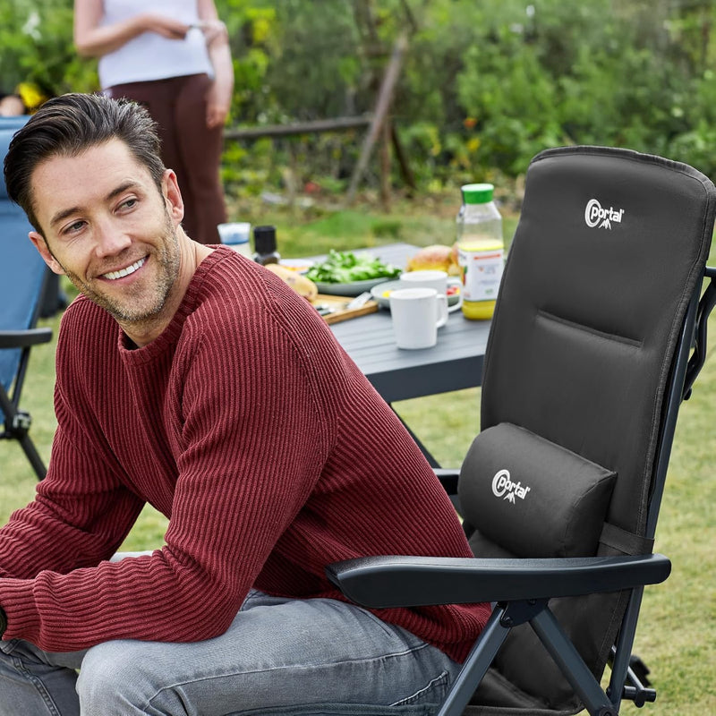 Reclining Camping Chairs for Adults (Set of 2)