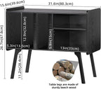 Record Player Stand 4 Compartments Holds