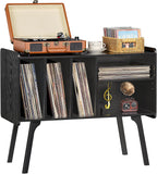 Record Player Stand 4 Compartments Holds