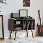 Record Player Stand 4 Compartments Holds