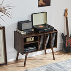 Record Player Stand 4 Compartments Holds