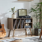 Record Player Stand 4 Compartments Holds