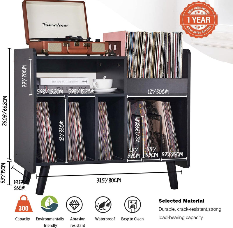 Record Player Stand Large Table Cabinet with Open