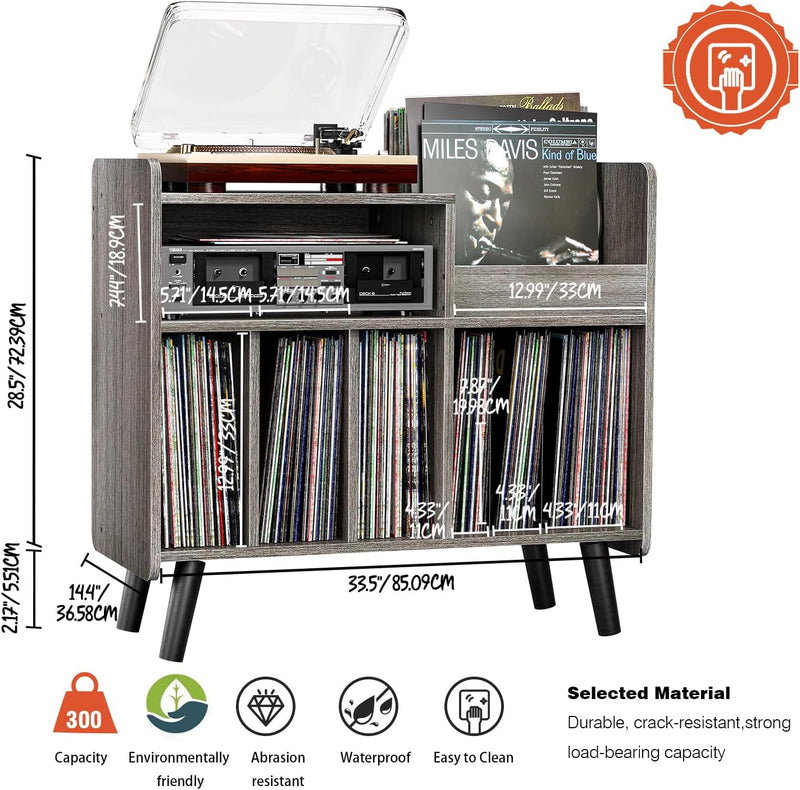 Record Player Stand Large Table Cabinet with Open