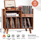 Record Player Stand Large Table Cabinet with Open