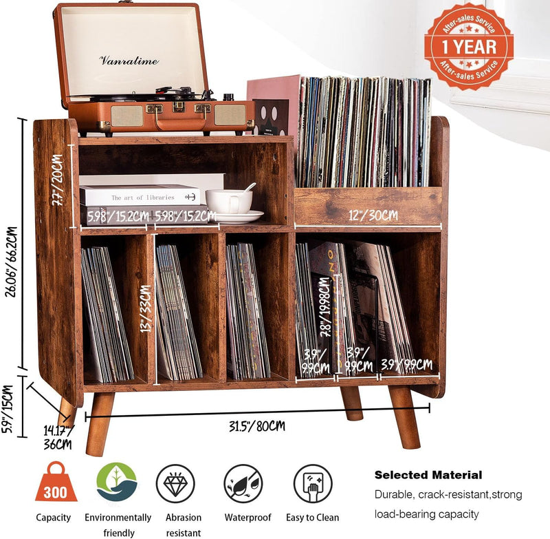 Record Player Stand Large Table Cabinet with Open