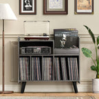 Record Player Stand Large Table Cabinet with Open