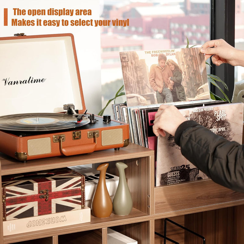 Record Player Stand Large Table Cabinet with Open