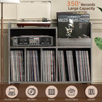Record Player Stand Large Table Cabinet with Open