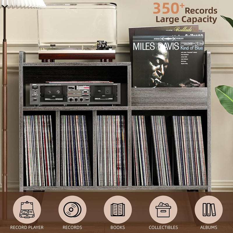 Record Player Stand Large Table Cabinet with Open
