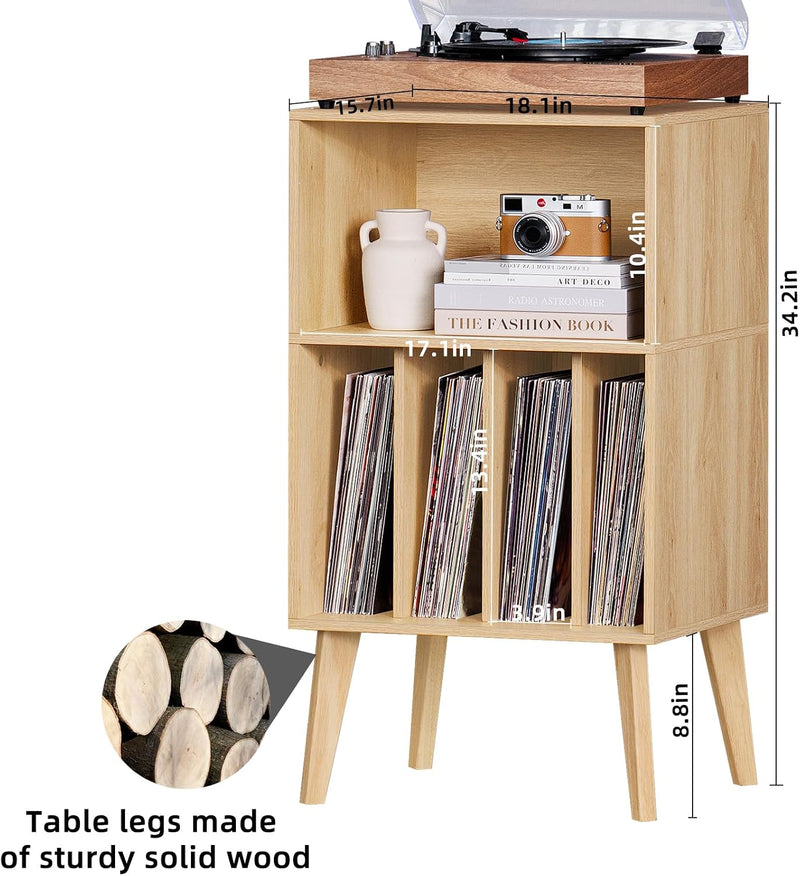 Record Player Stand Turntable Hold Up to 160