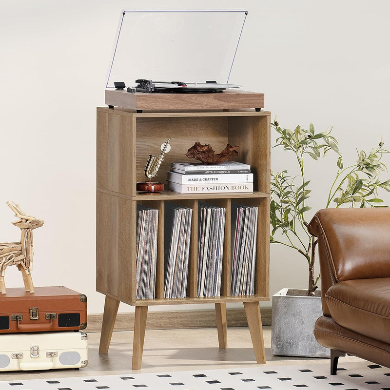 Record Player Stand Turntable Hold Up to 160
