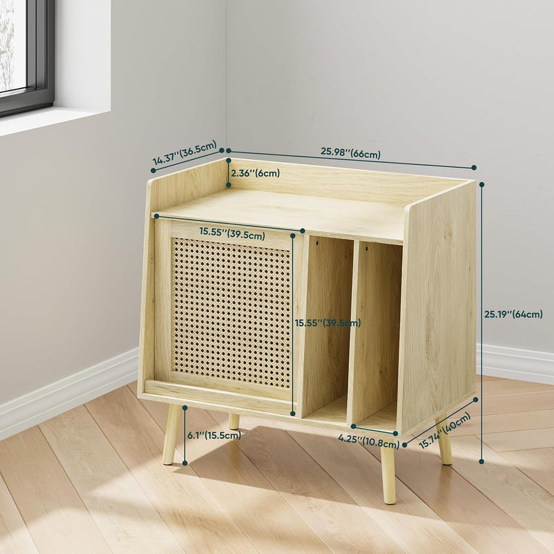 Record Player Stand Vinyl Storage Cabinet