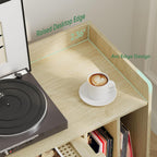 Record Player Stand Vinyl Storage Cabinet