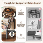 Record Player Stand with 3-Tier Vinyl Storage
