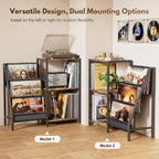 Record Player Stand with 3-Tier Vinyl Storage