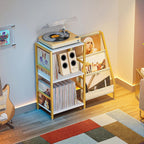 Record Player Stand with 3-Tier Vinyl Storage